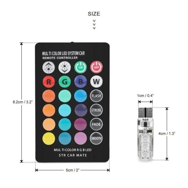 Led Car Parking Light Bulbs (with remote)